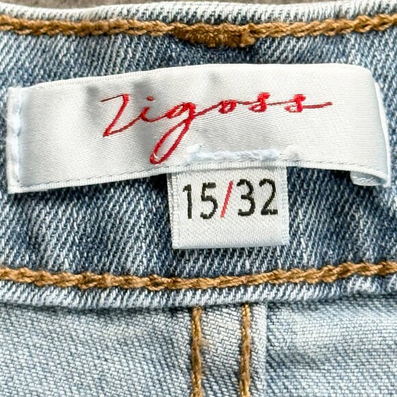 Vigoss Women's Ace High Rise Stretch Raw Hem Denim Bermuda Shorts Size 15/32 NWT - Picture 6 of 11